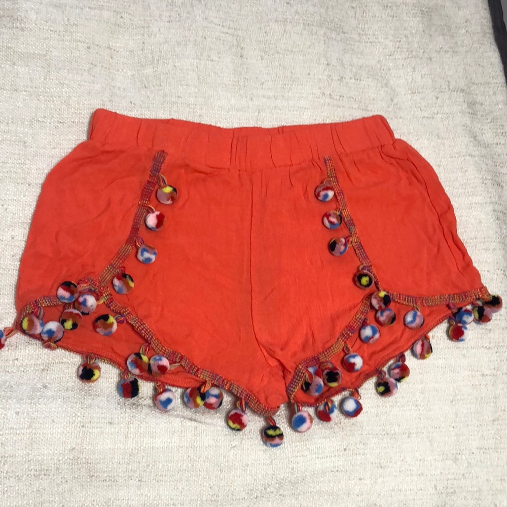 Surf Gypsy Red Pom Pom Shorts - Picture 4 of 7
